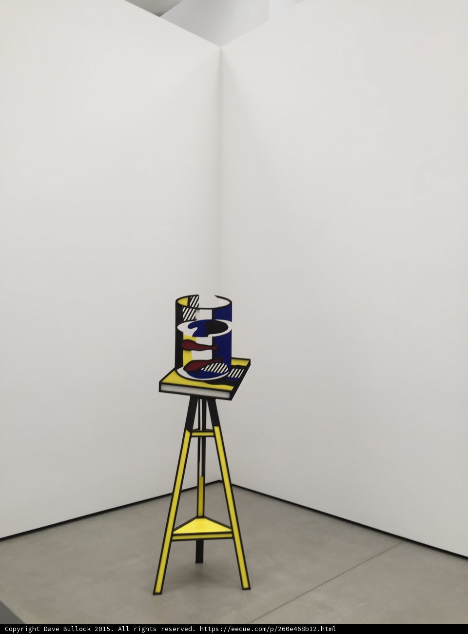 Yellow and Black Stool with Artistic Flair