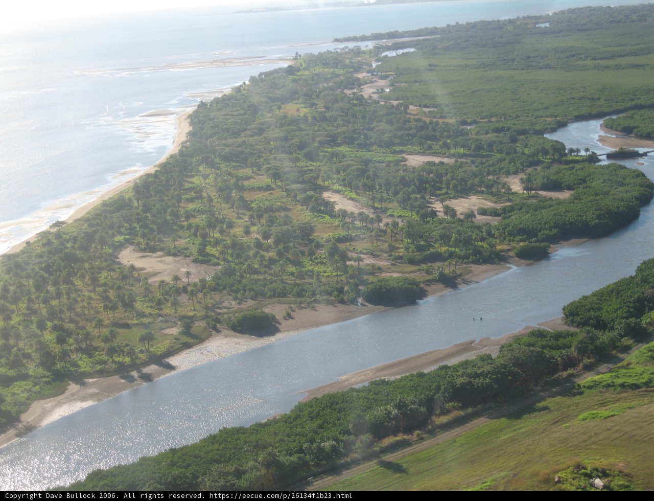 Aerial View of River and Beach