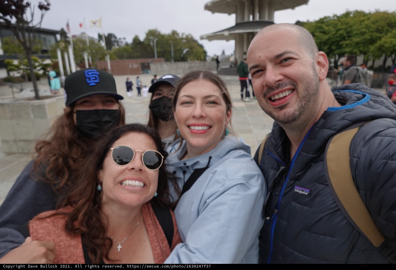 Friends Taking Selfie at Memorial Steps