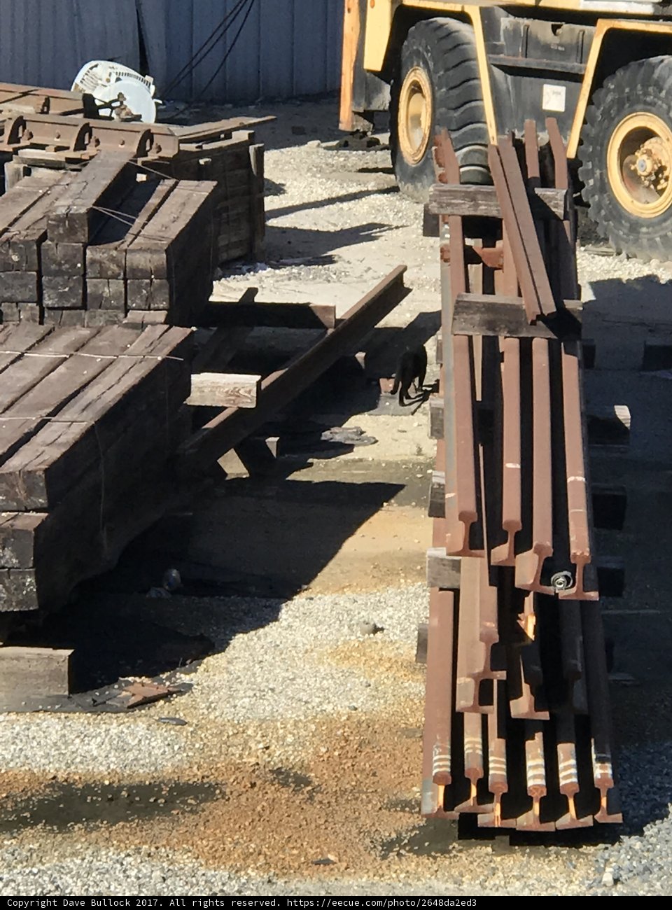 Wooden Beams and Dirt Mound