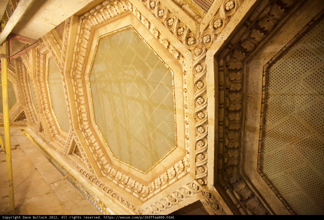 The Grandeur of the Grand Hotel's Ballroom Ceiling