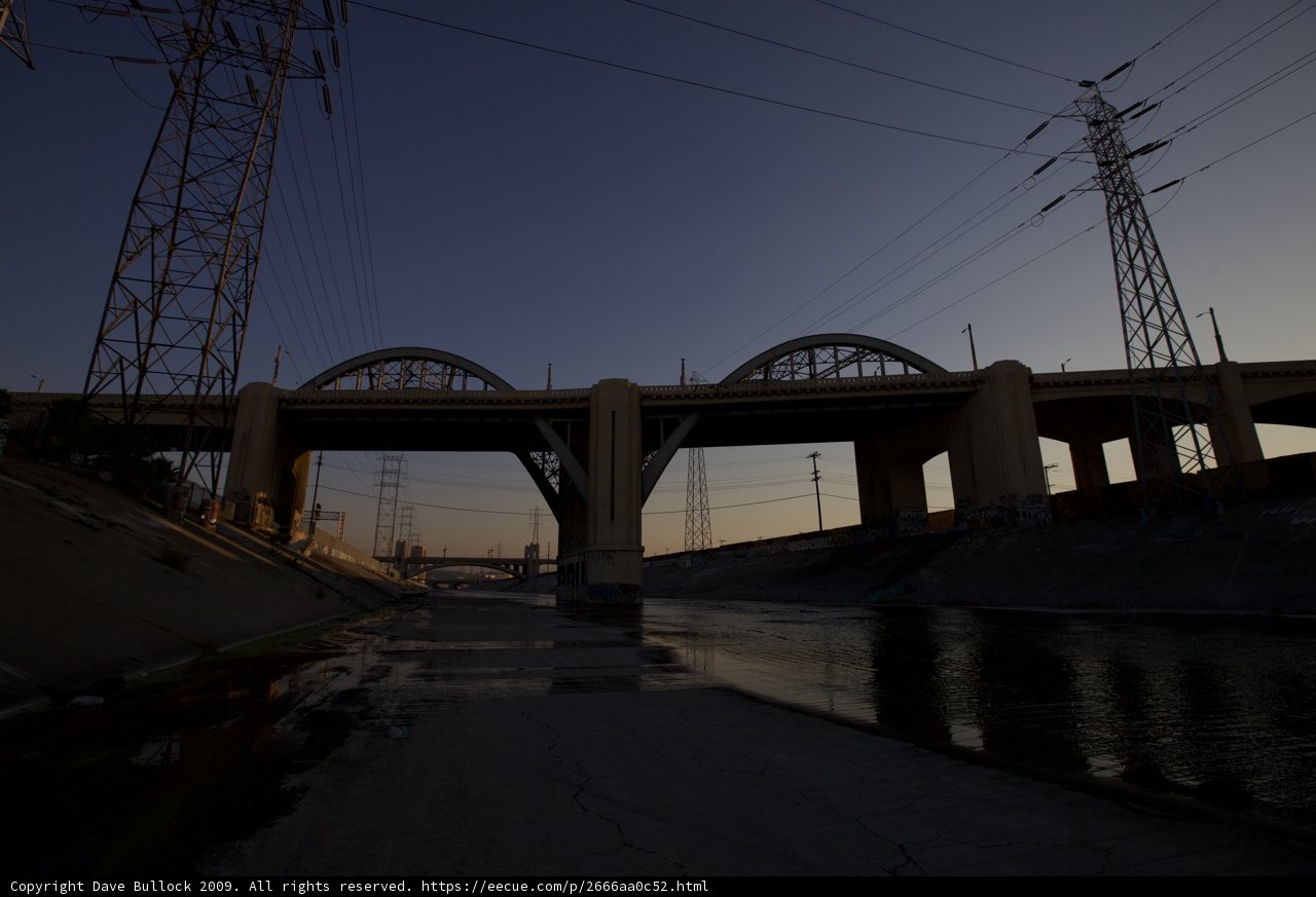 Sunset over the LA River