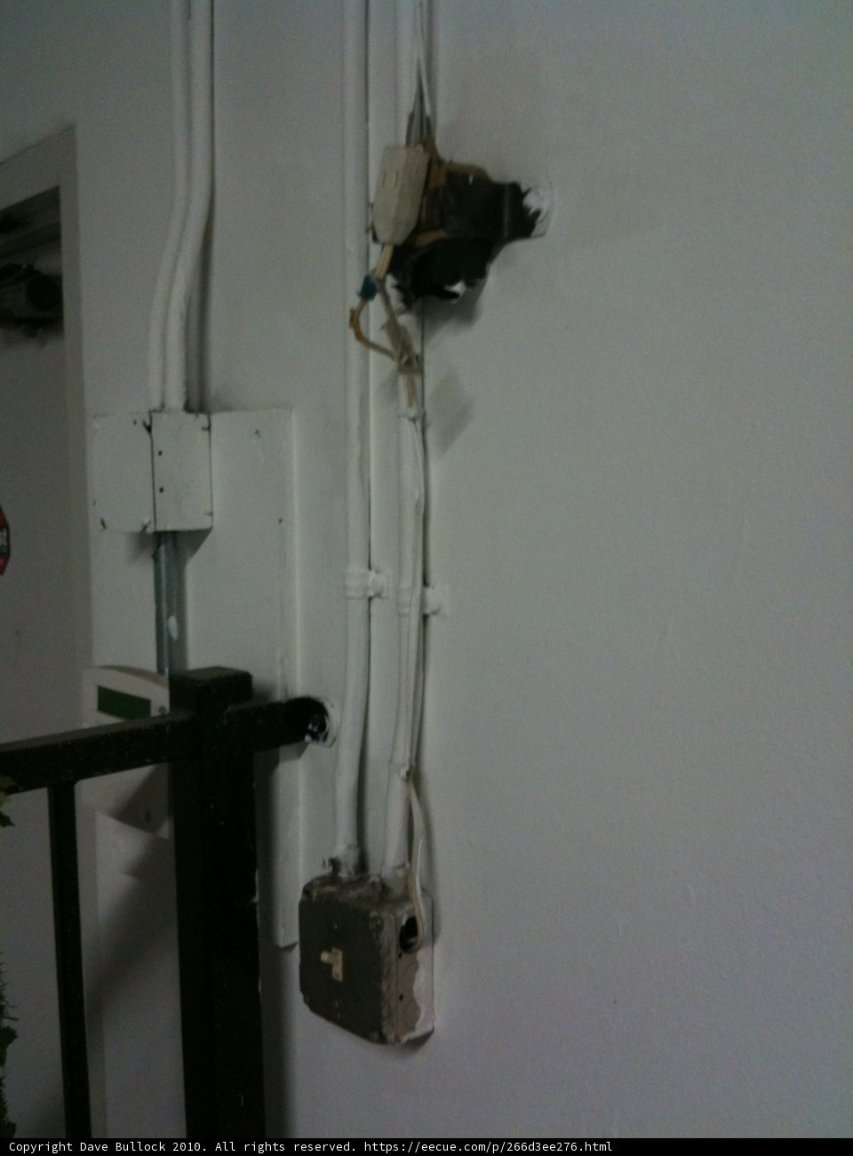 The White Wall with an Electrical Box