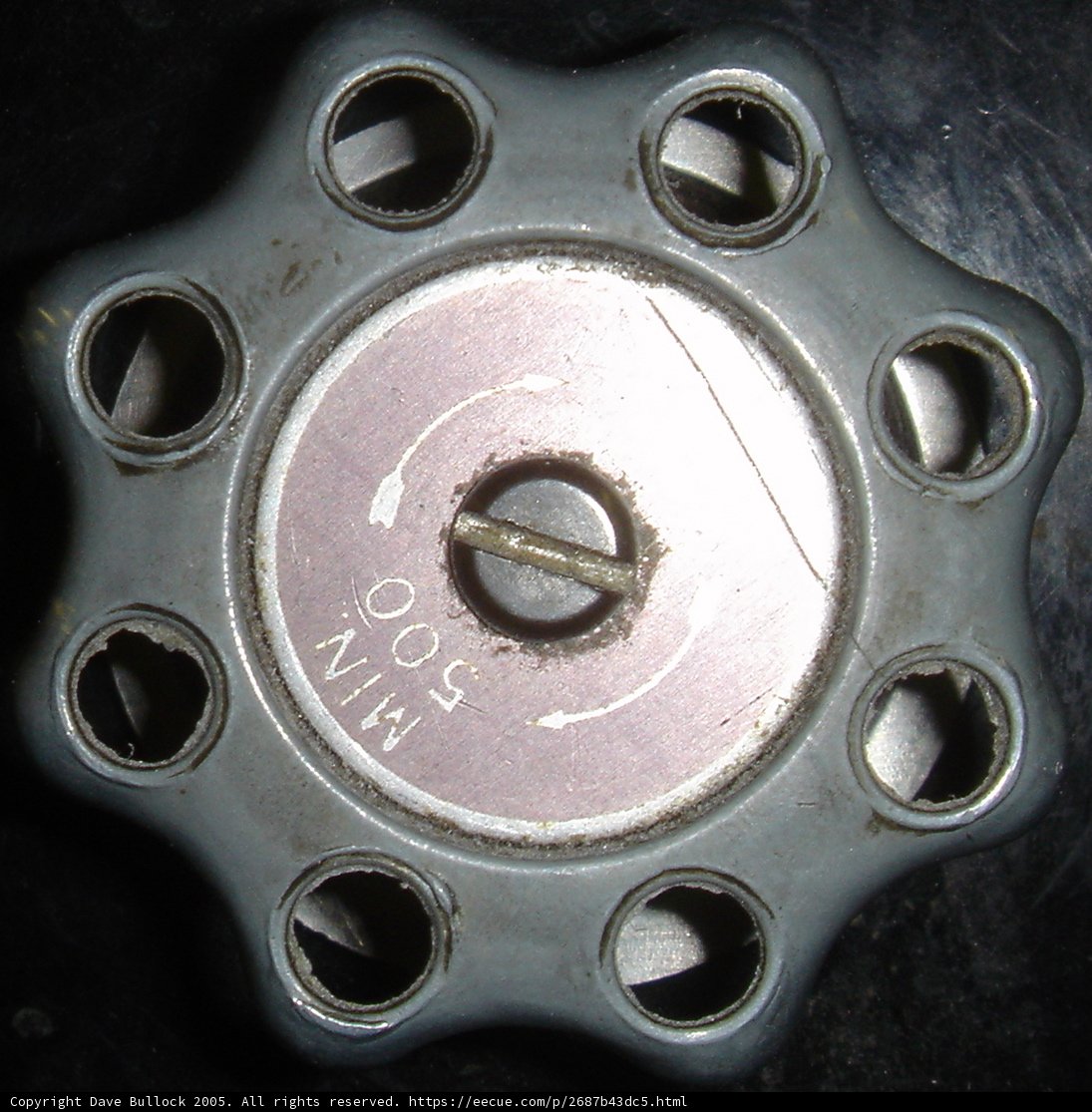 Close-Up of Metal Wheel with Holes