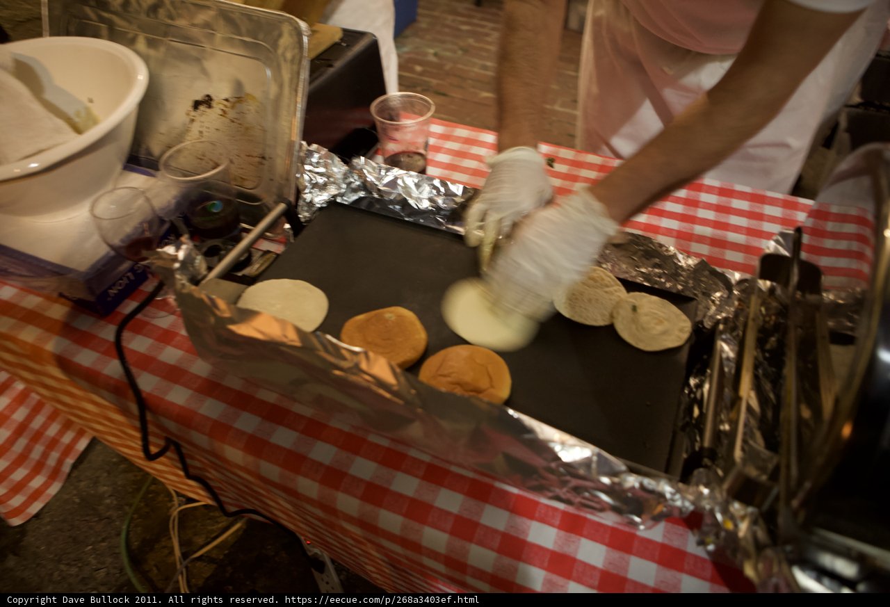 Sandwich preparation at 2011 Wine Party