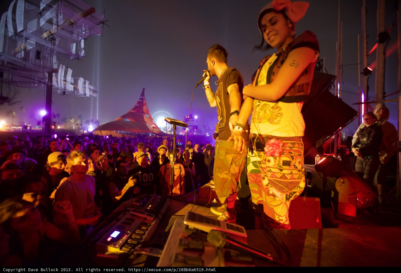 Urban Night Life at Coachella Music Festival