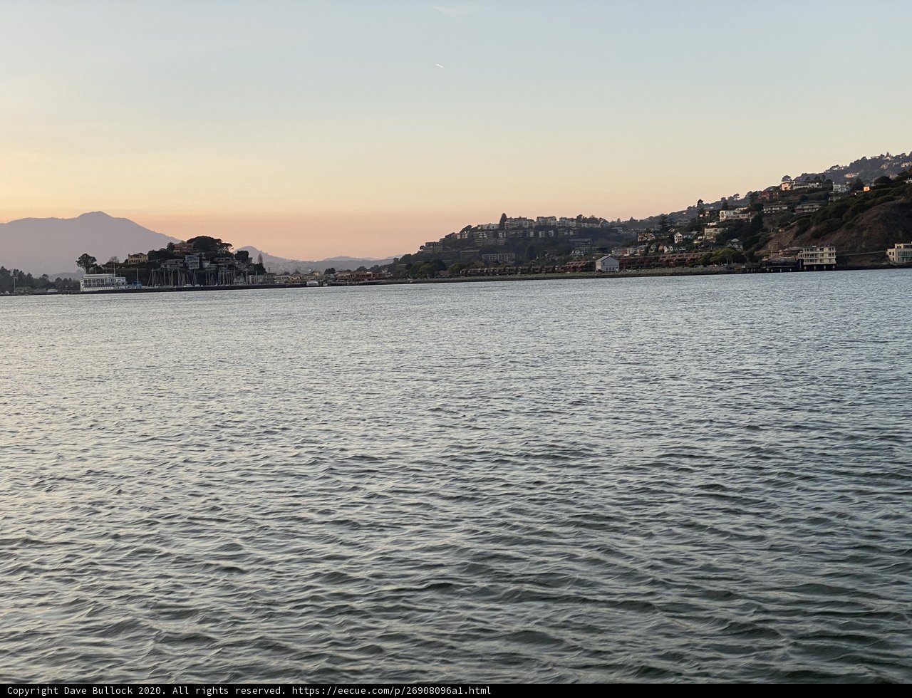 Serene Waters with Mountainous Backdrop in Tiburon