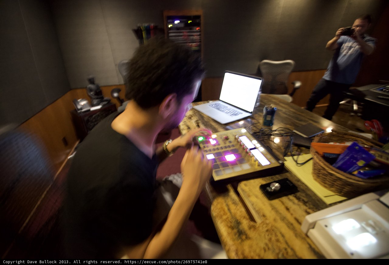 Making music in the studio