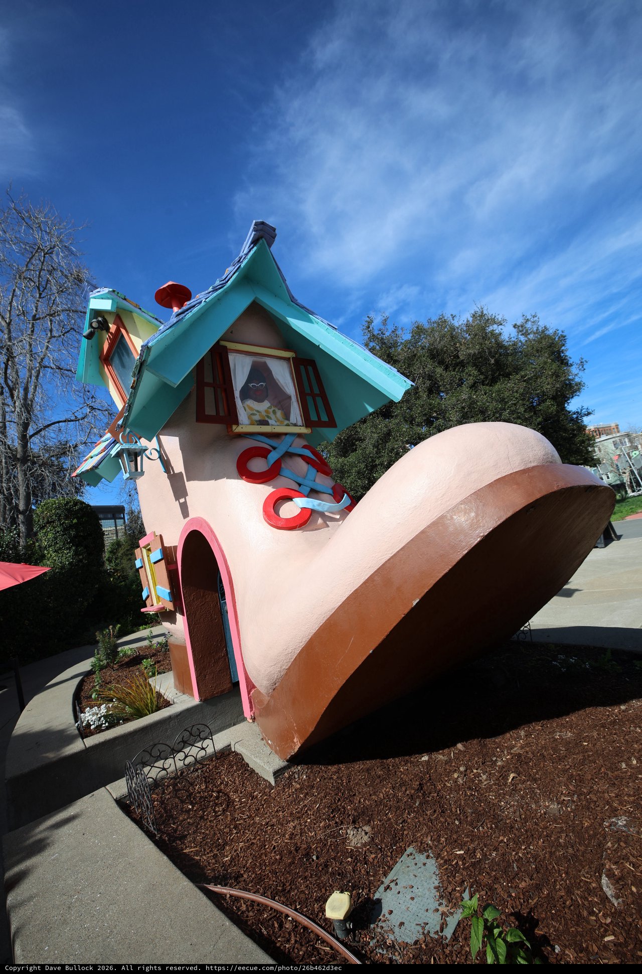 Whimsical Tilted House at Disneyland's Toontown