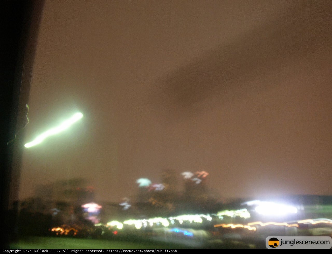 Flickering city lights
