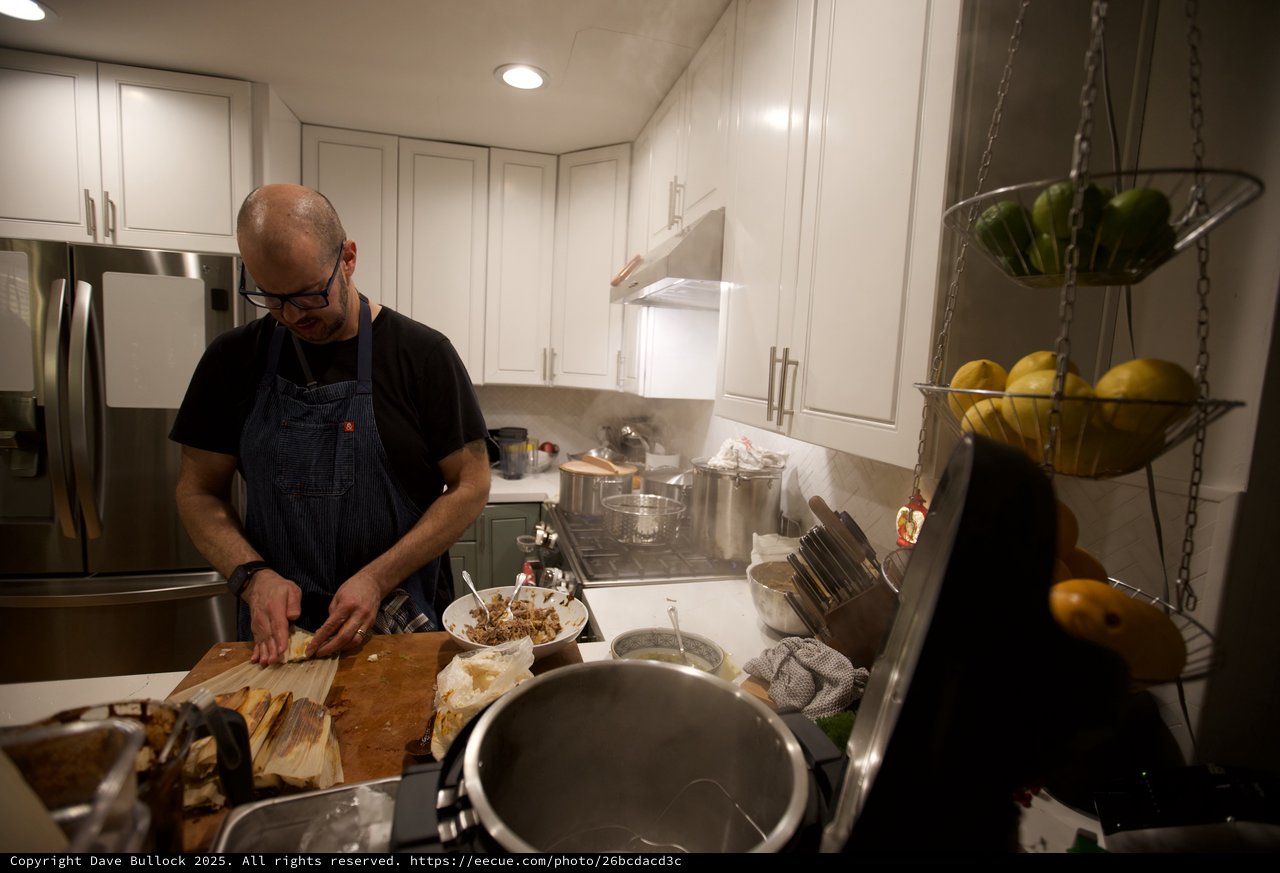 Chef Preparing Holiday Meal in Modern Kitchen
