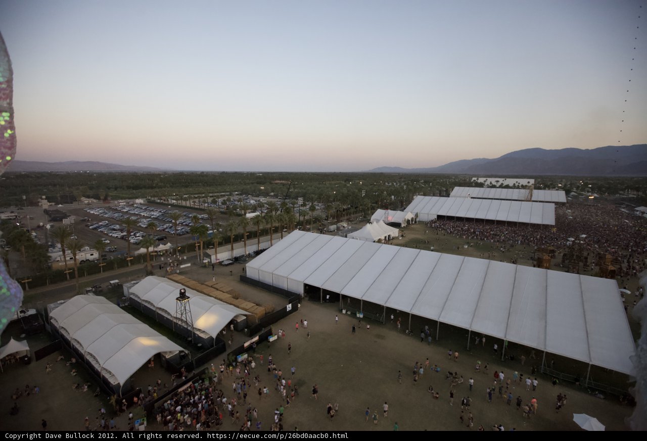 Aerial View of Coachella Festival