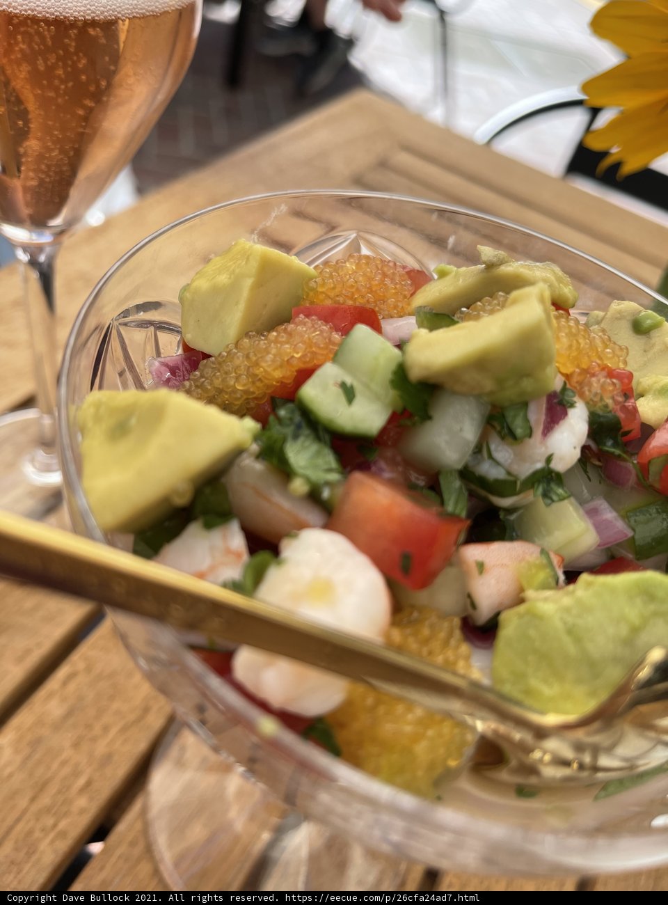 A Delicious Salad and Glass of Wine