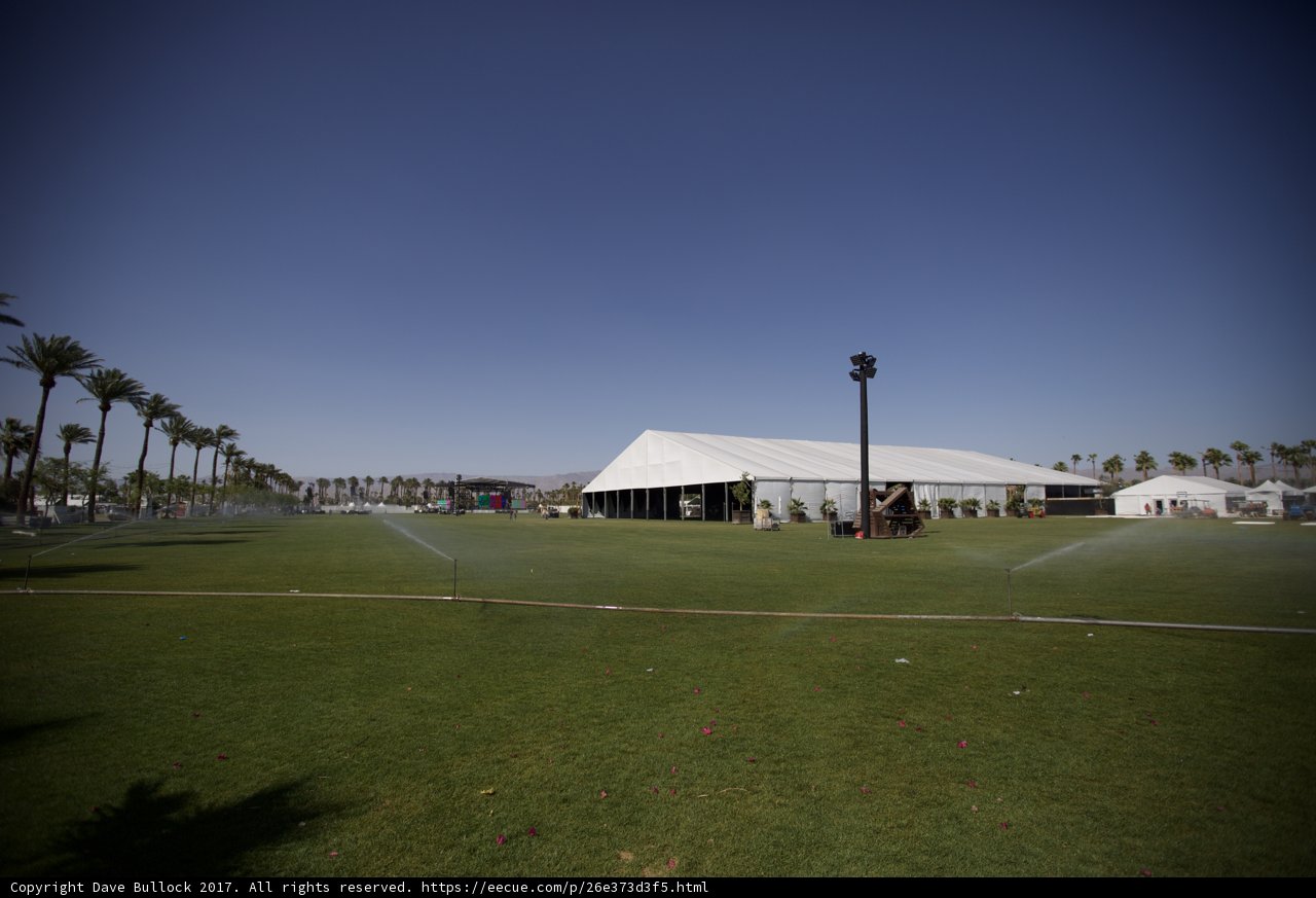 Cooling off in the Coachella heat