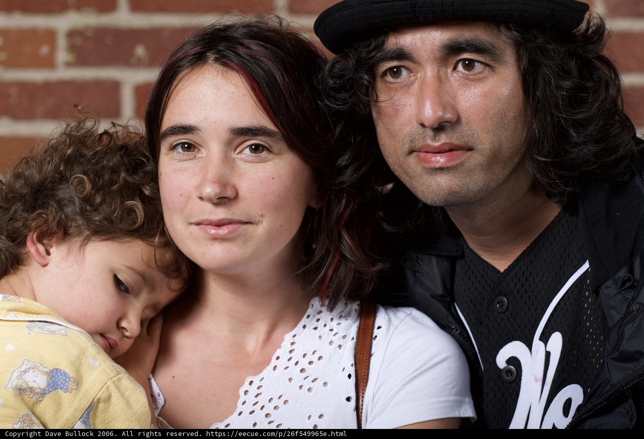 Family of Three in Polka Dots