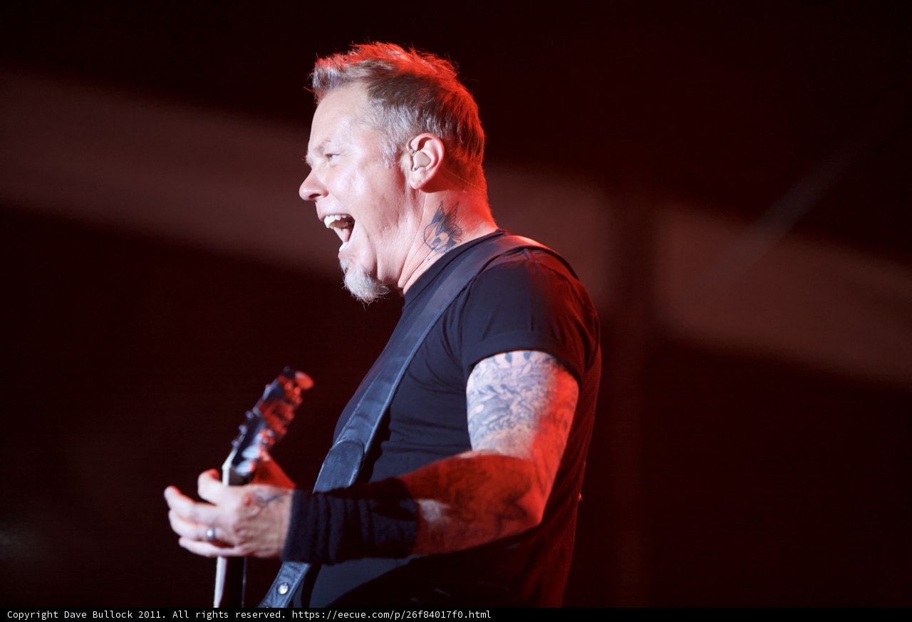 James Hetfield of Metallica Rocks the Big Four Festival