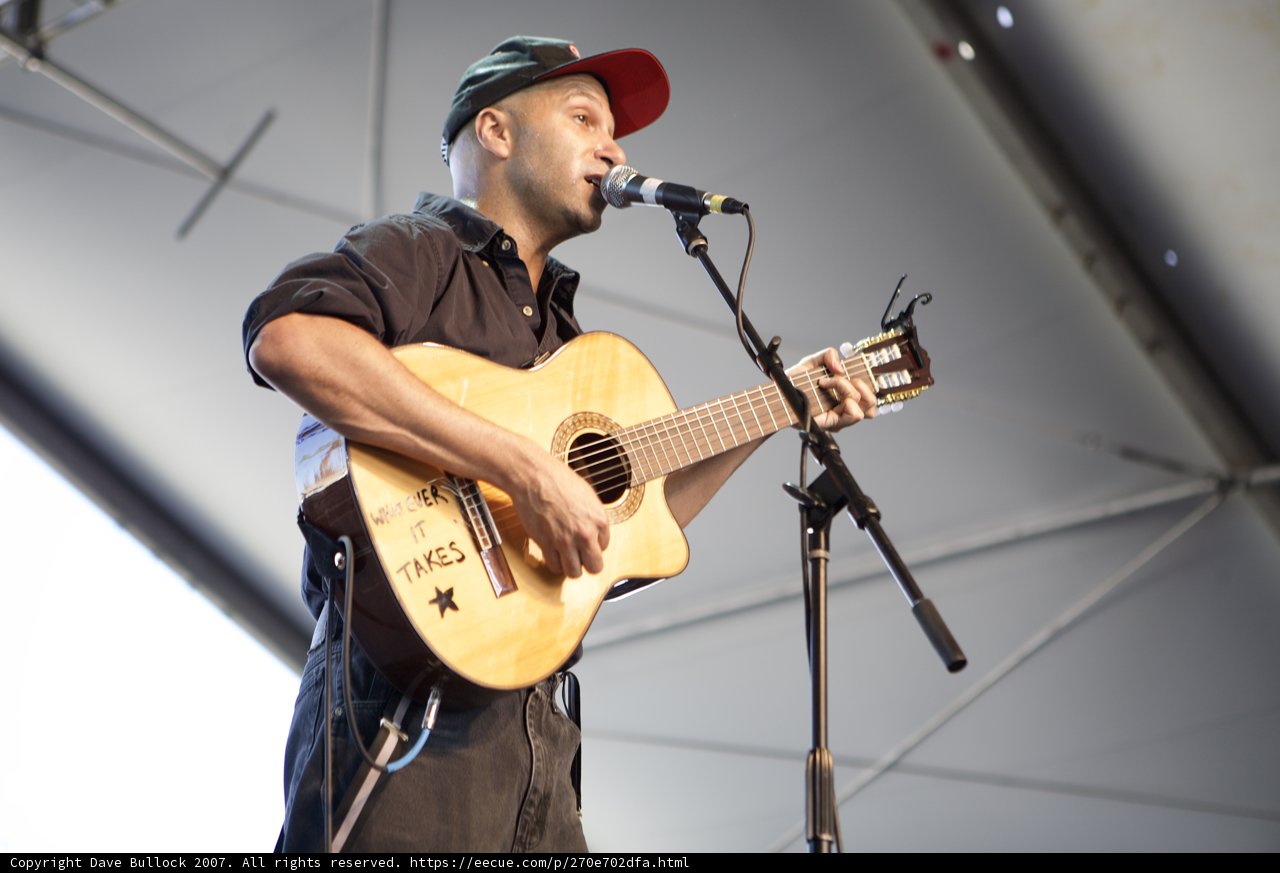 Tom Morello Rocks Coachella Stage with Electric Guitar and Microphone