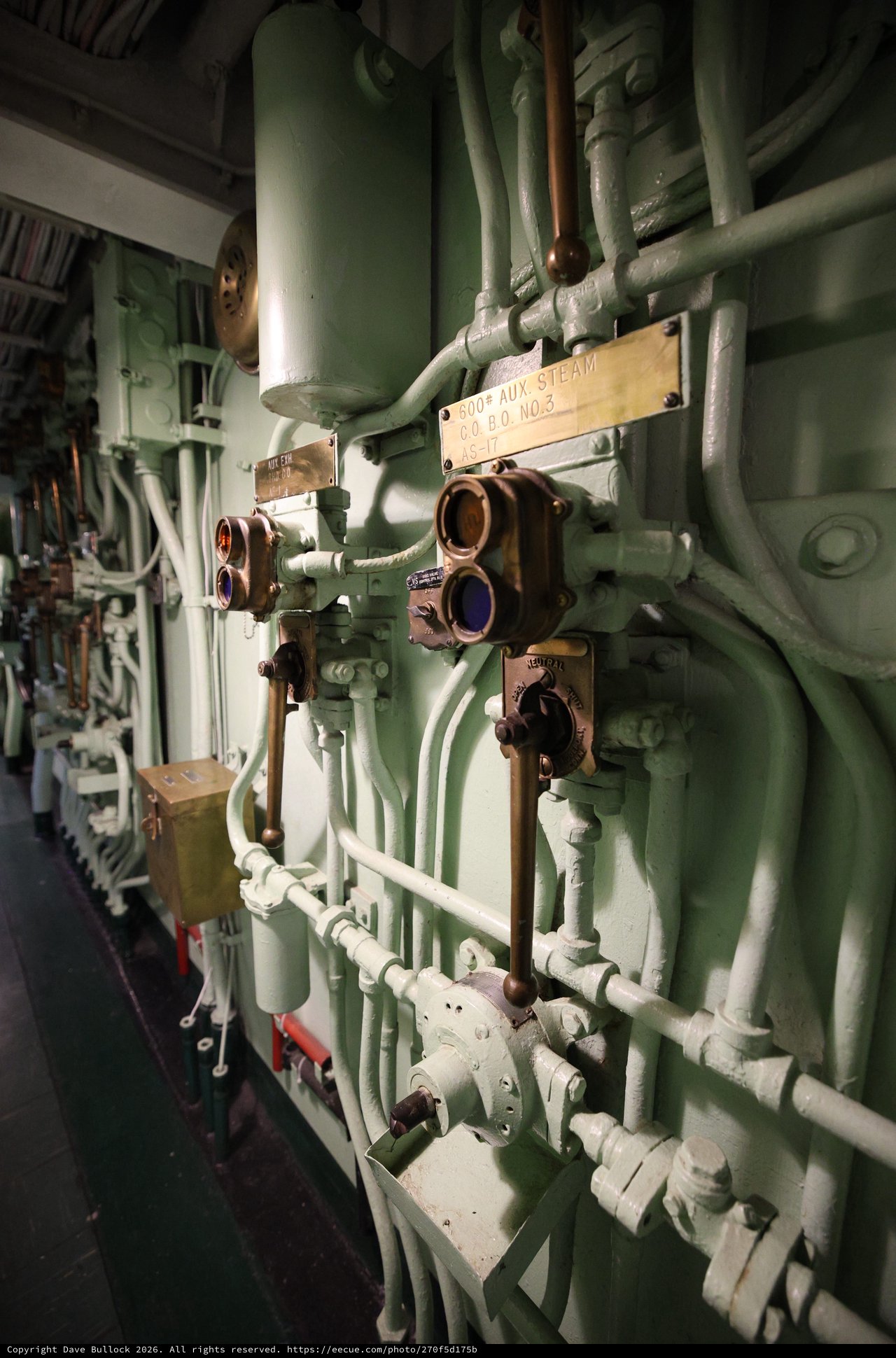 Vintage Naval Engine Room Auxiliary Steam System