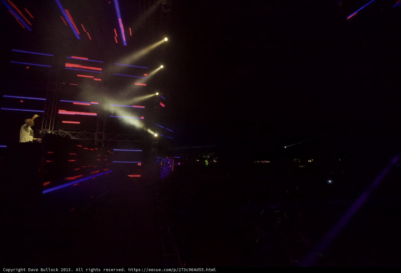 DJ rocks the stage at Coachella