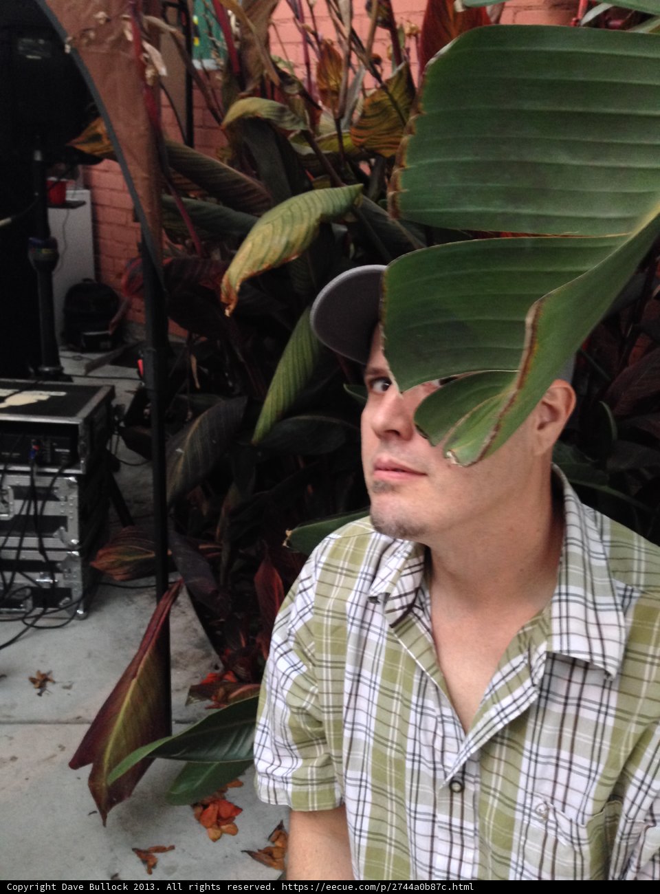 Man with a Hat in a Verdant Garden