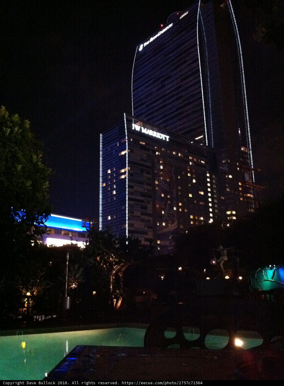 Night View of a Luxurious Urban Resort