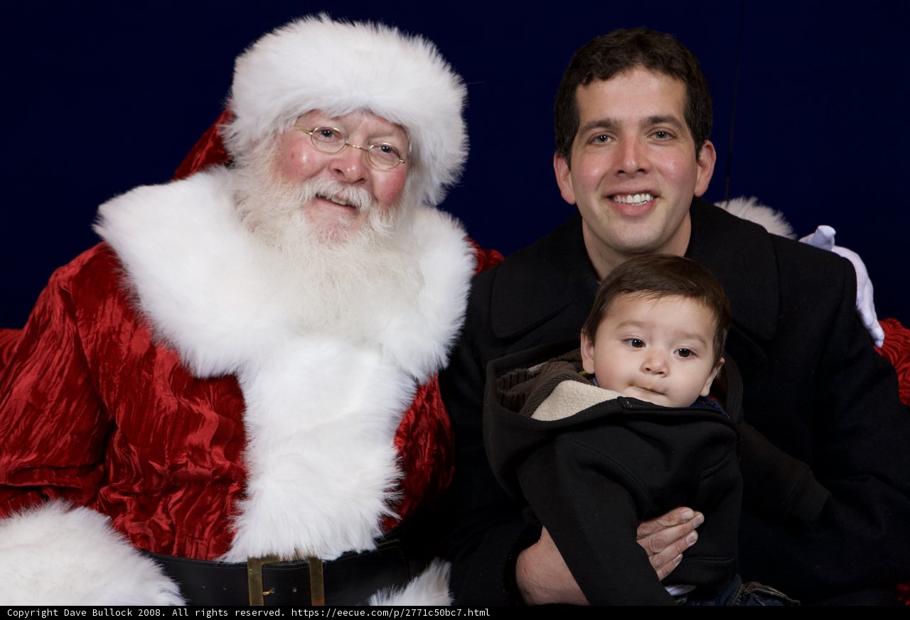 Santa Selfie with Dad and Son