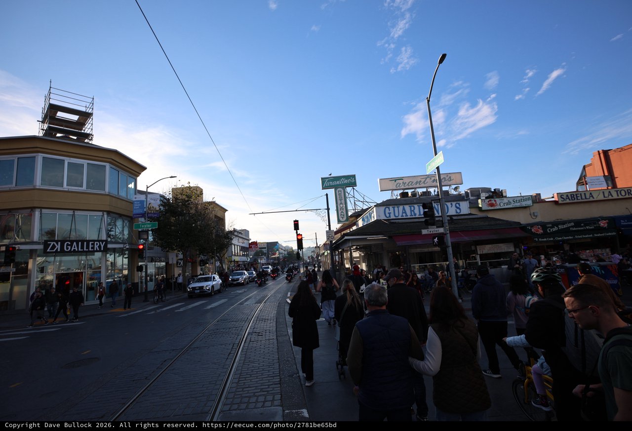 Twilight Street Scene at Fisherman's Wharf San Francisco