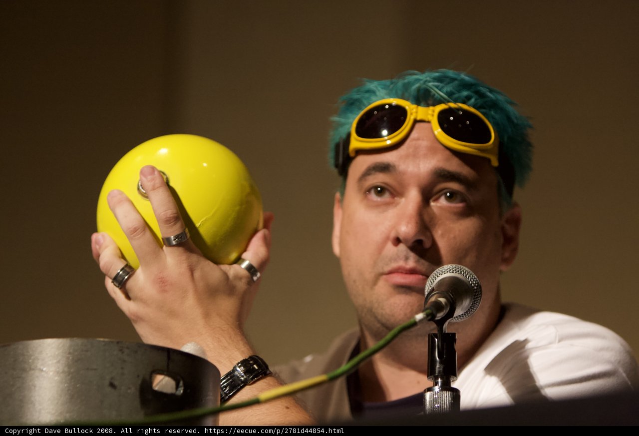 Blue-haired Man with Yellow Balloon
