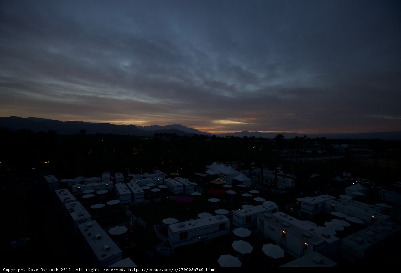 Sunset over Oasis Resort Campgrounds