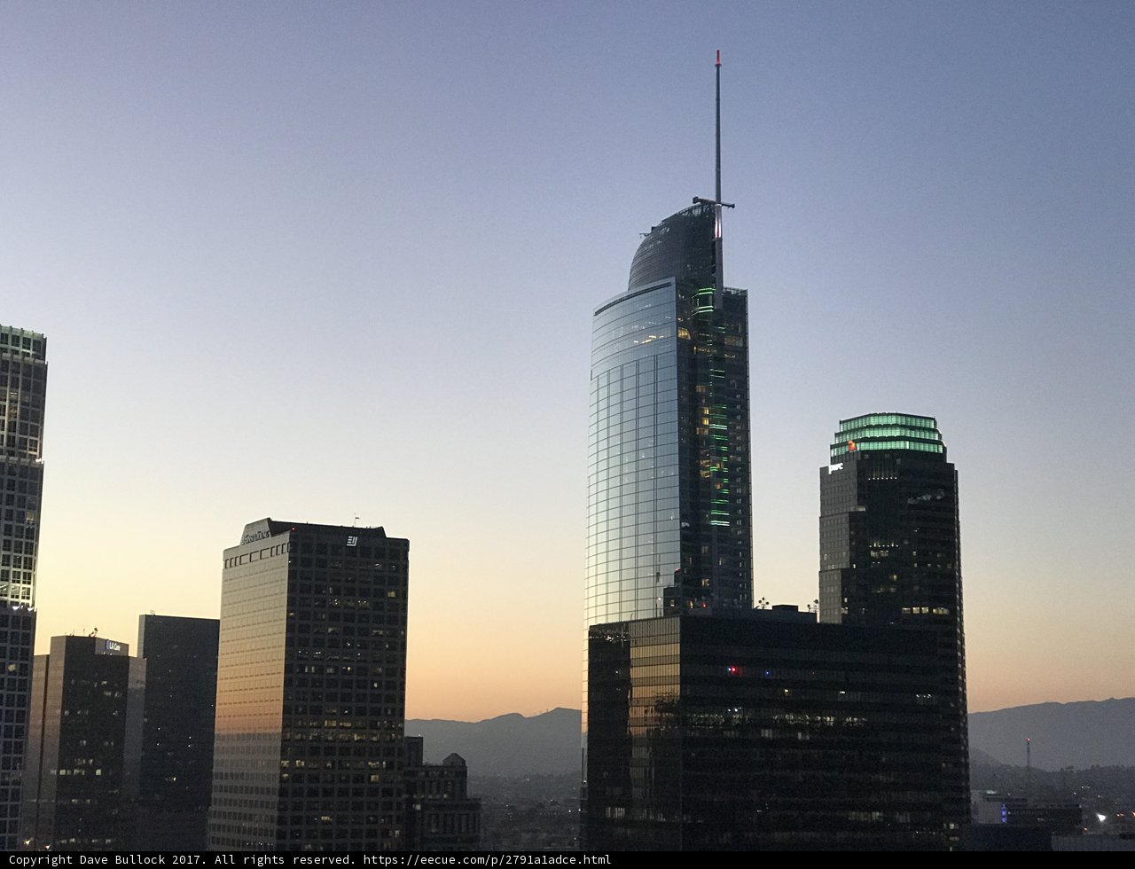 The L.A. Skyline at Sunset