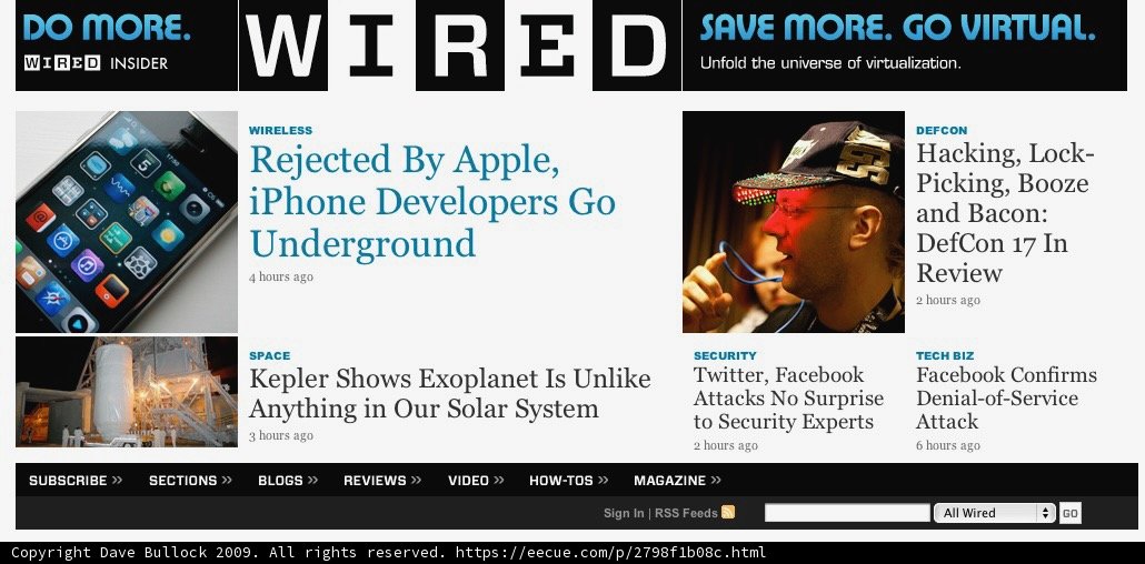 Wired's Sleek Website Design Captures Attention