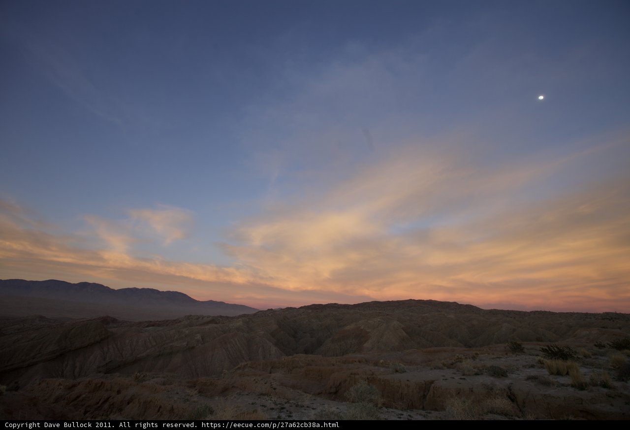 Moonrise over Anza Borrego Desert