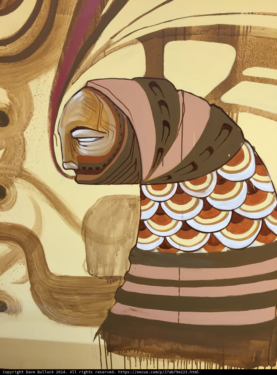 Scarf-Clad Woman in Modern Art Painting