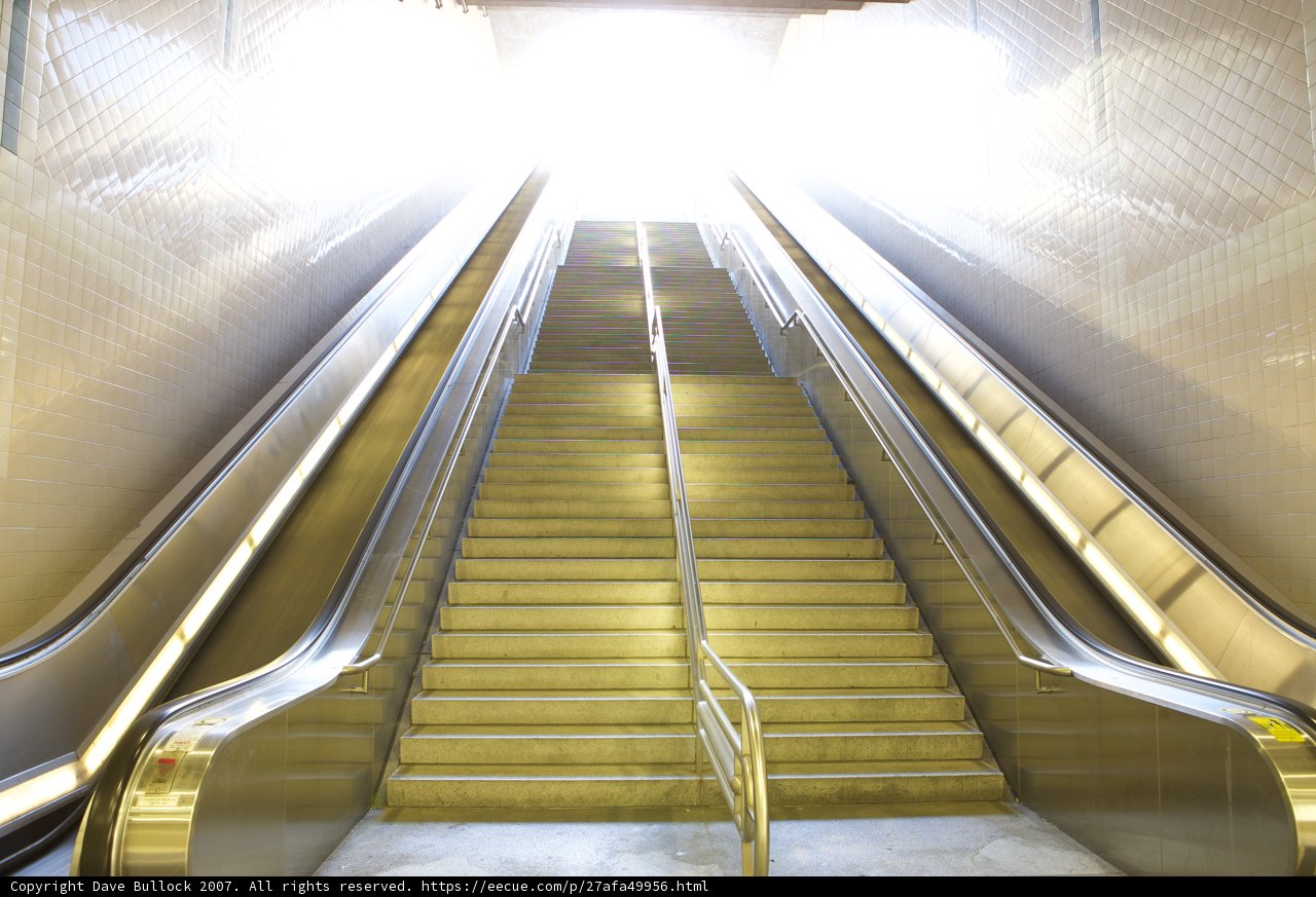 Illuminated Escalator