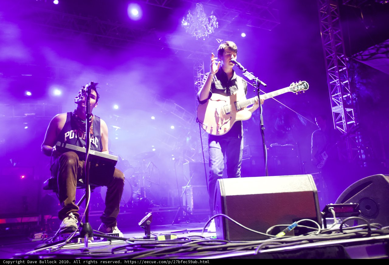 Two musicians rocking the stage