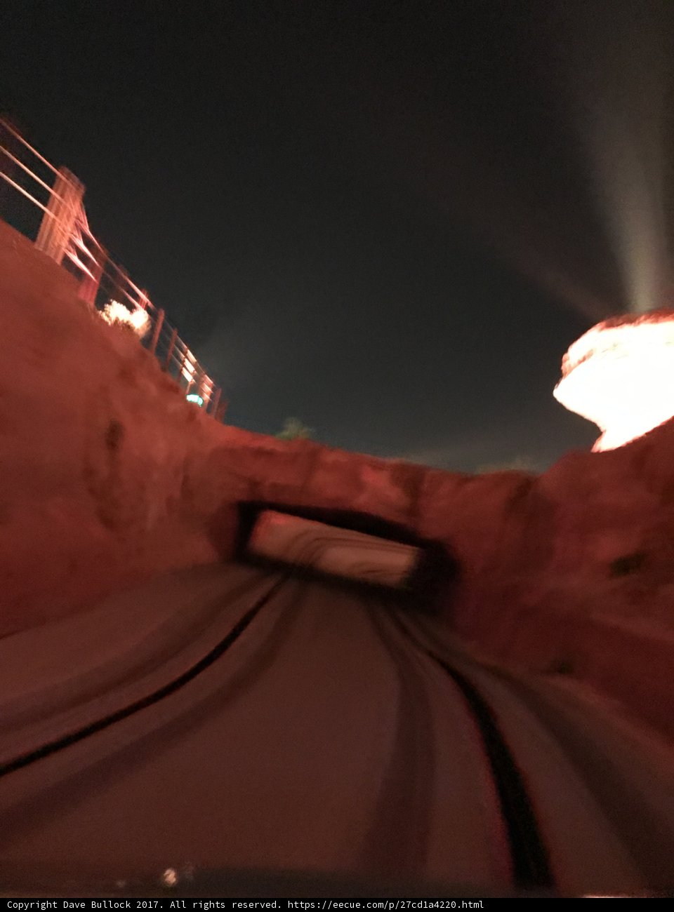 Night Train through the Tunnel