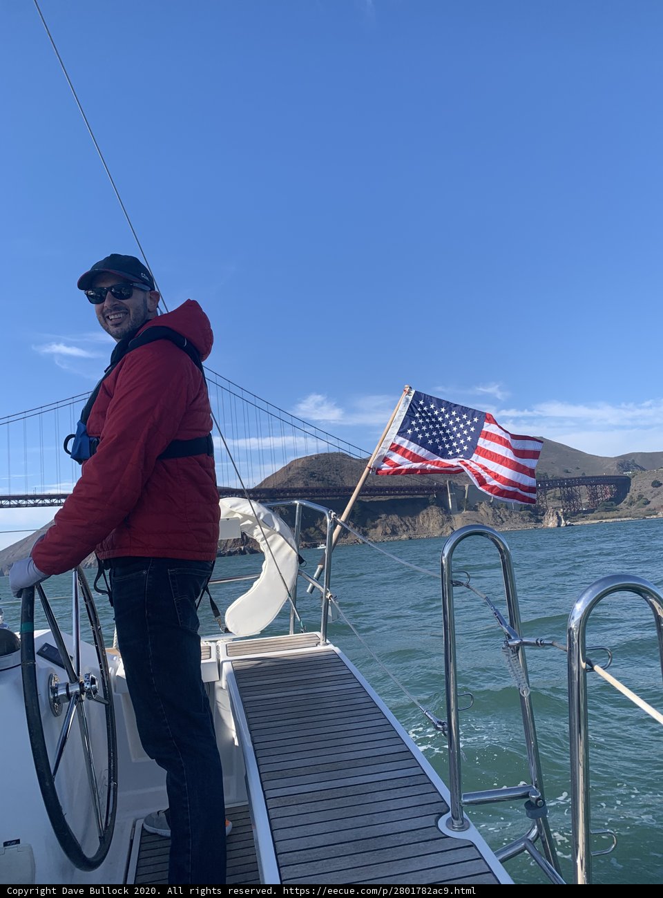 Sailing the Bay with Old Glory