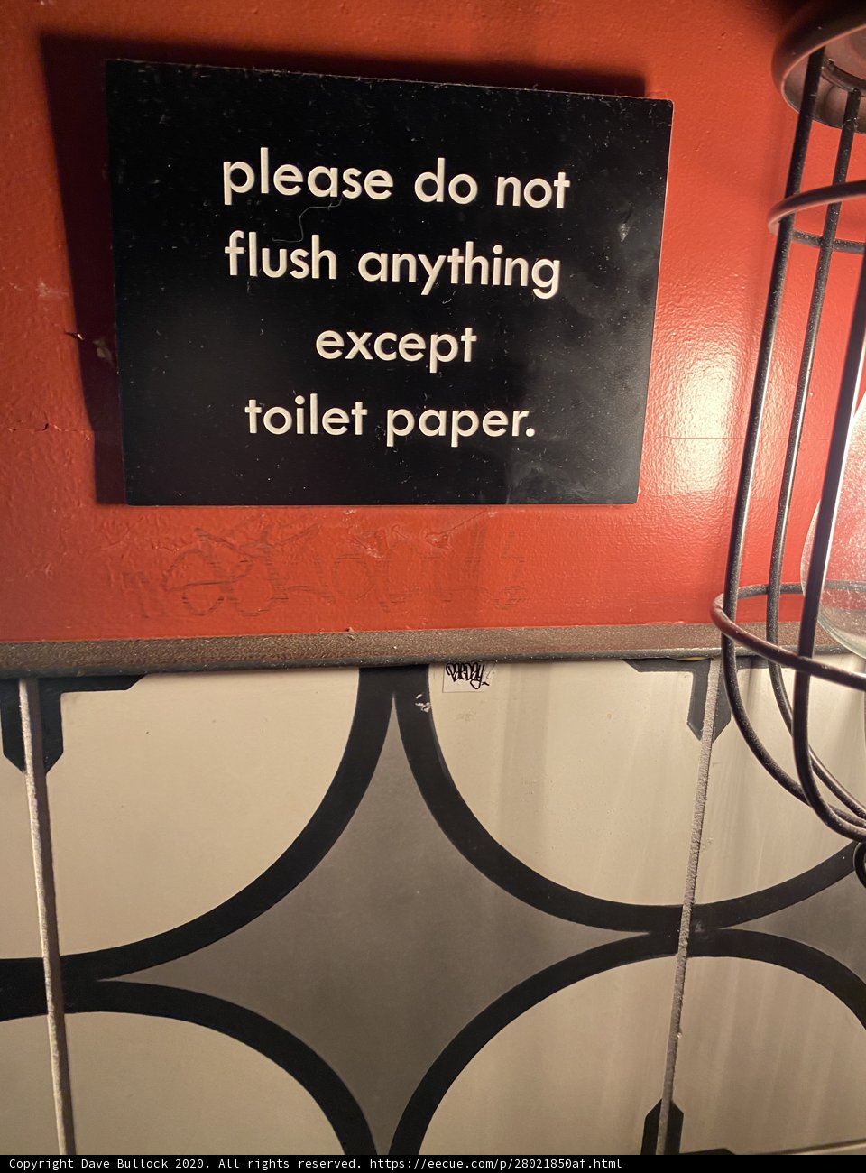 Please Only Flush Toilet Paper Sign