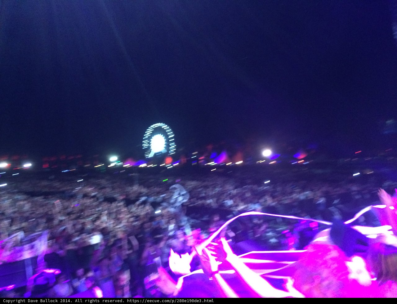 Lights and Energy at a Rock Concert