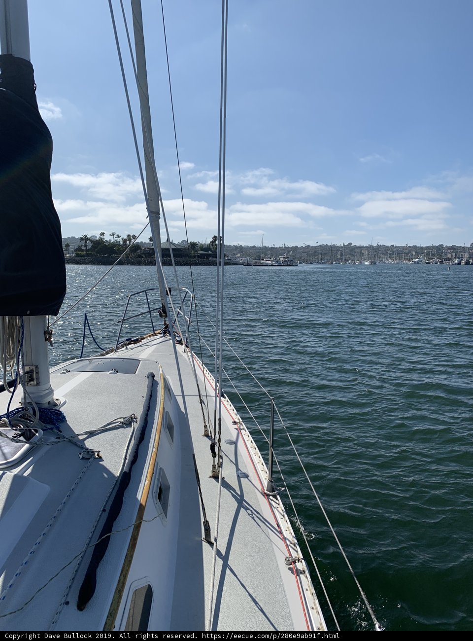 Three Sailboats at North San Diego Bay