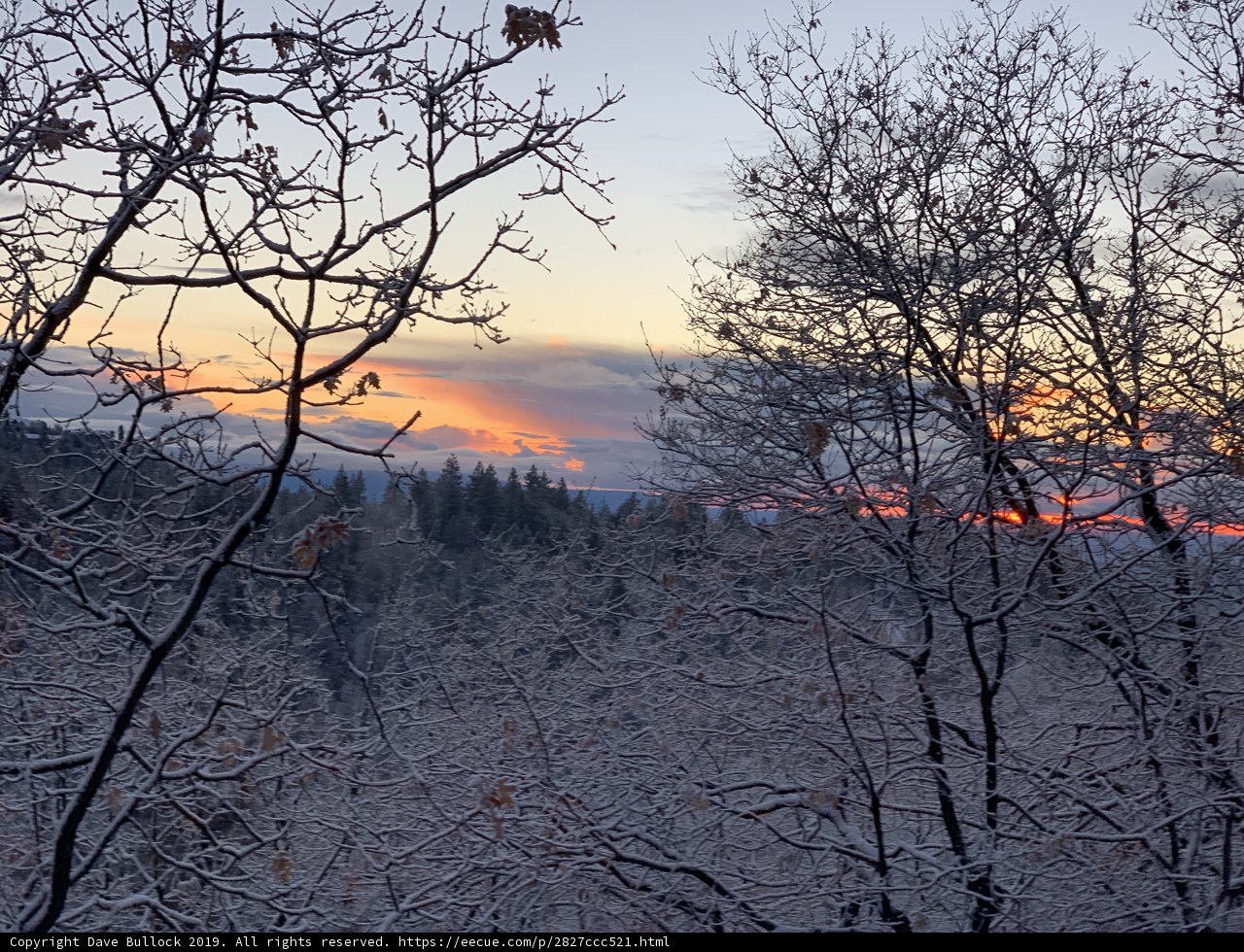 Snowy Sunset in San Bernardino National Forest