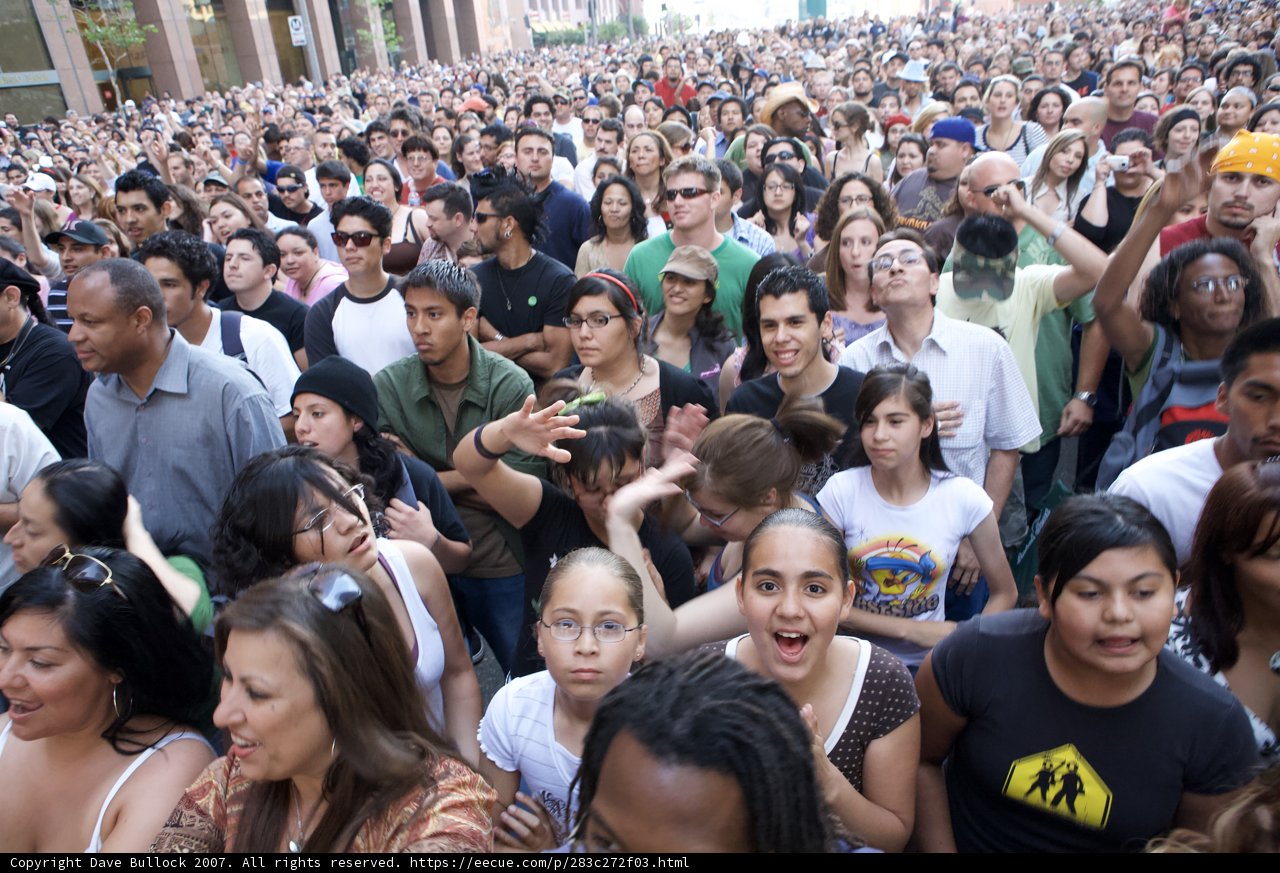 City Street Packed with People