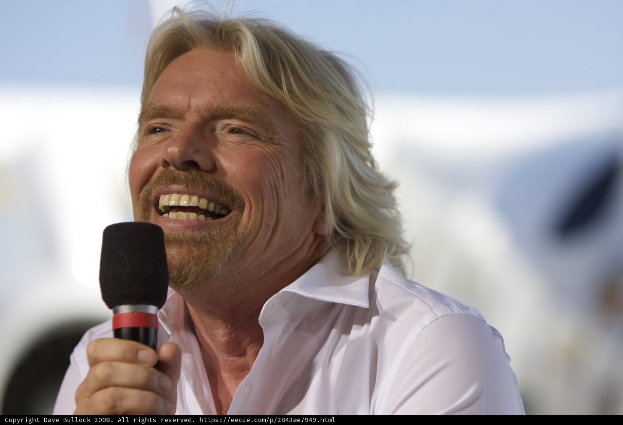 Richard Branson Addresses the Crowd