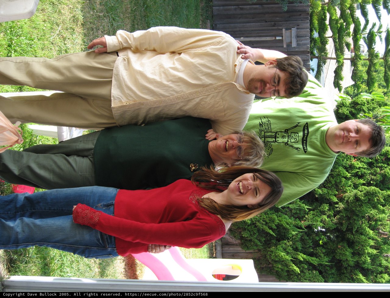 Family Christmas Gathering in Sunny Backyard 2005