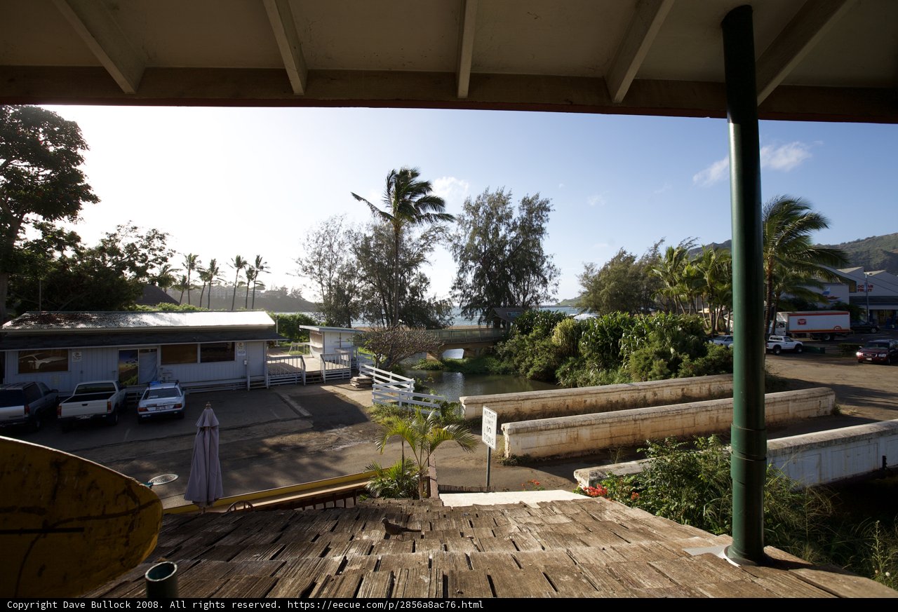 Beach View from a Rooftop Porch