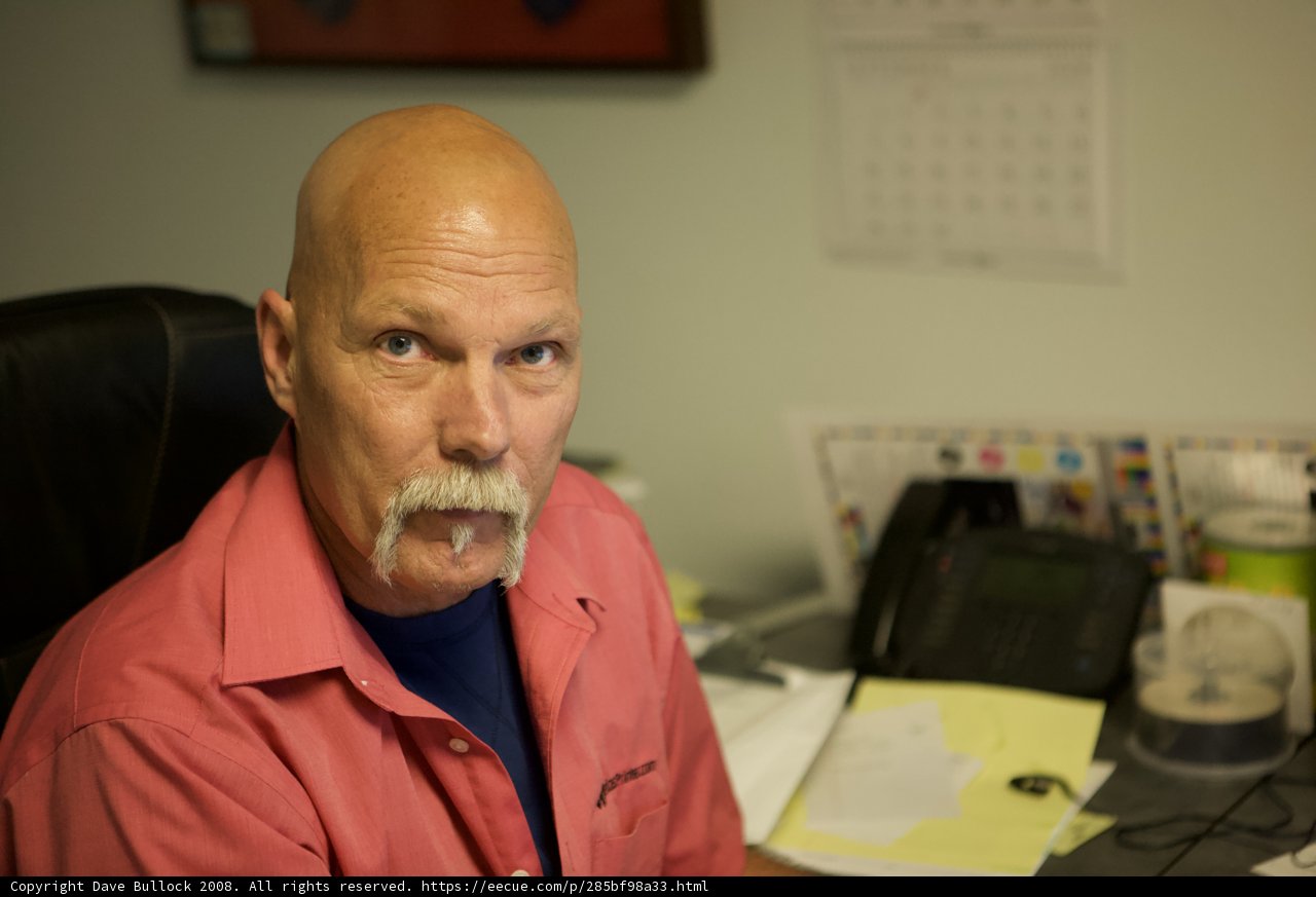 The Mustachioed Man at his Desk