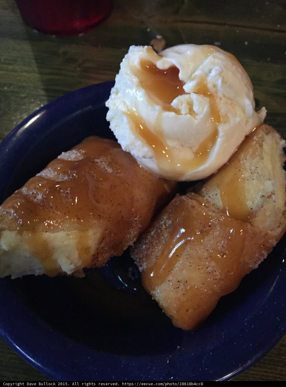Fried Apple Pie with Ice Cream