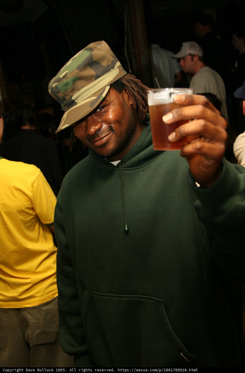 Green Hoodie Guy and His Brew
