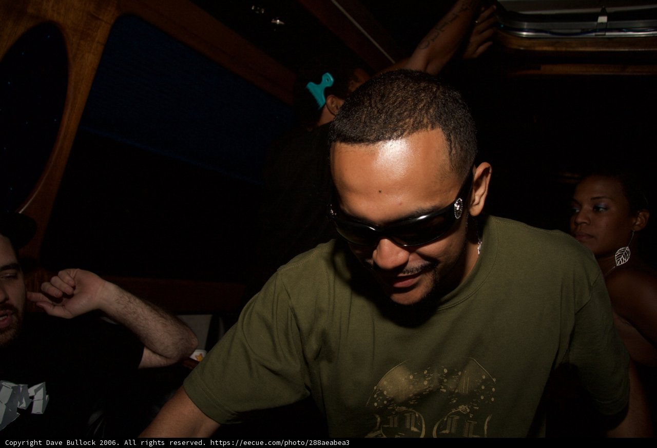 Smiling DJ Craze rocks the club