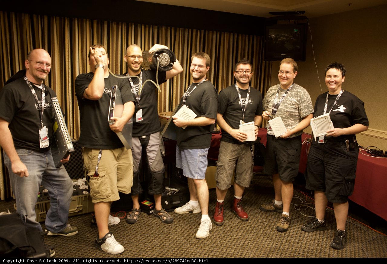 Group of Seven Friends Strike a Pose at Defcon 17